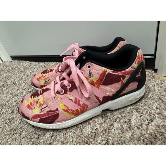 ADIDAS‎ ZX FLUX B34520 LT PINK/LT PINK/CBLACK TENNIS SHOES SZ 9.5 - Picture 1 of 11